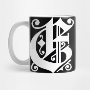 Silver Letter E Mug